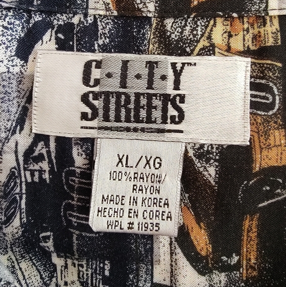 CITY STREETS RETRO NASCAR BUTTON DOWN SHIRT SLEEVE SHIRT. SIZE XL. - Picture 6 of 7
